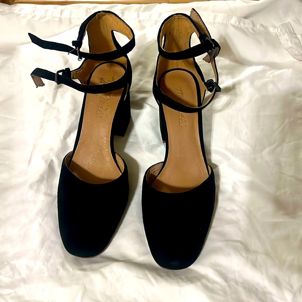 Madewell Black Suede Heels